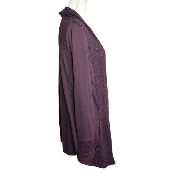 Anthropologie Saturday Sunday Purple Cardigan Sweater With Pockets Size S - Picture 4 of 9